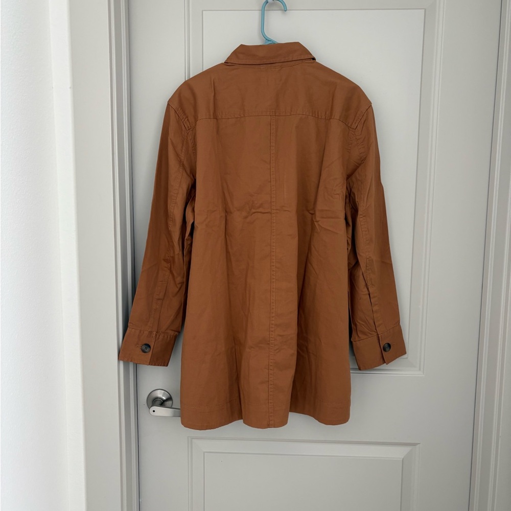 Pact Women’s Caramel Utility Jacket NWT Size XL Oversized - Picture 5 of 6